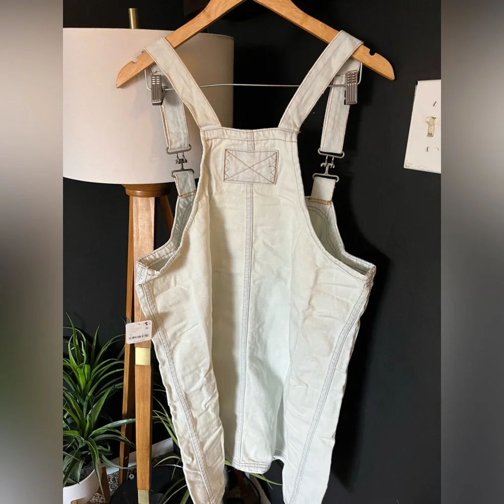 NWT FREE PEOPLE WE THE FREE Overall Smock Mini Top In Bleach Bloom MSRP $98 - Picture 9 of 9